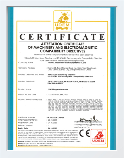 CE of PSA Nitrogen Generator