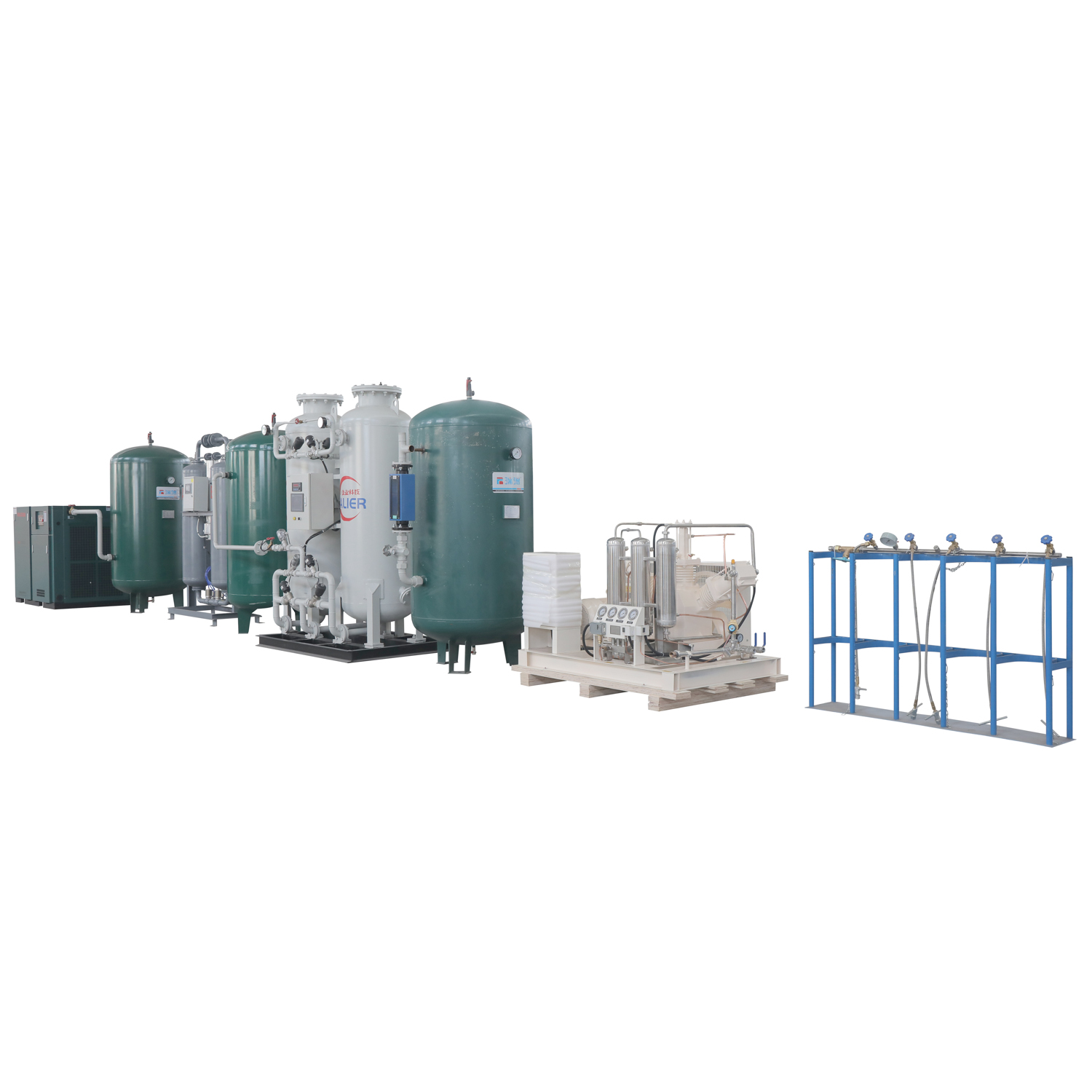 Psa nitrogen generator for glass production